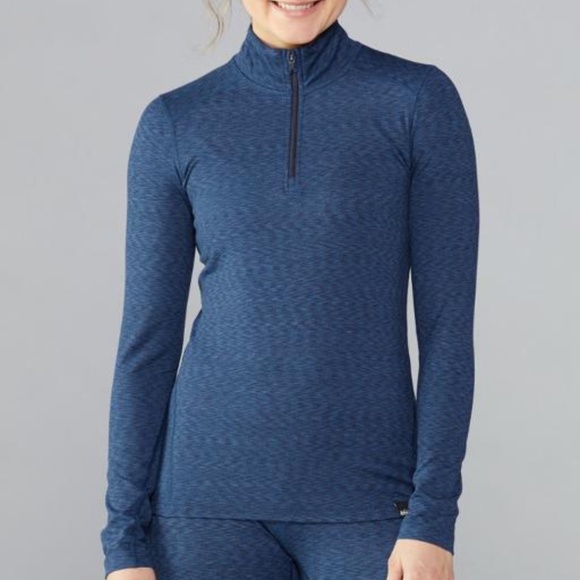 REI Blue Quarter Zip Base Layer - Picture 6 of 6